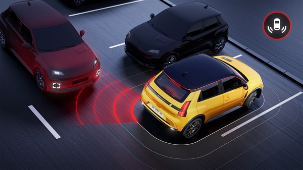 avertisseur de sortie - Renault 5 E-tech électrique