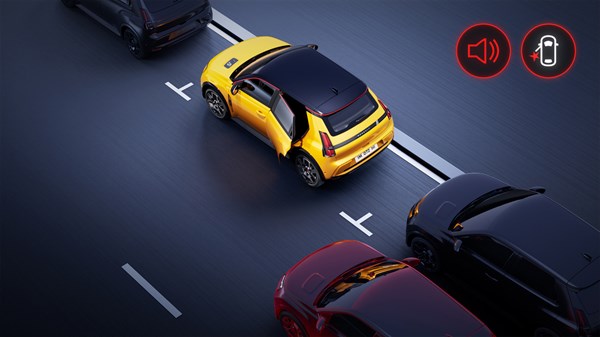 alerte sortie sécurisée des occupants - Renault 5 E-Tech electric