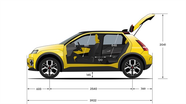 Dimensions hauteur - Renault 5 E-Tech électrique
