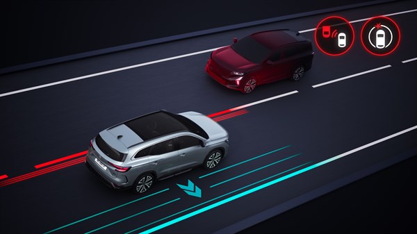 alerte changement de voie - adas - Renault Espace E-Tech full hybrid