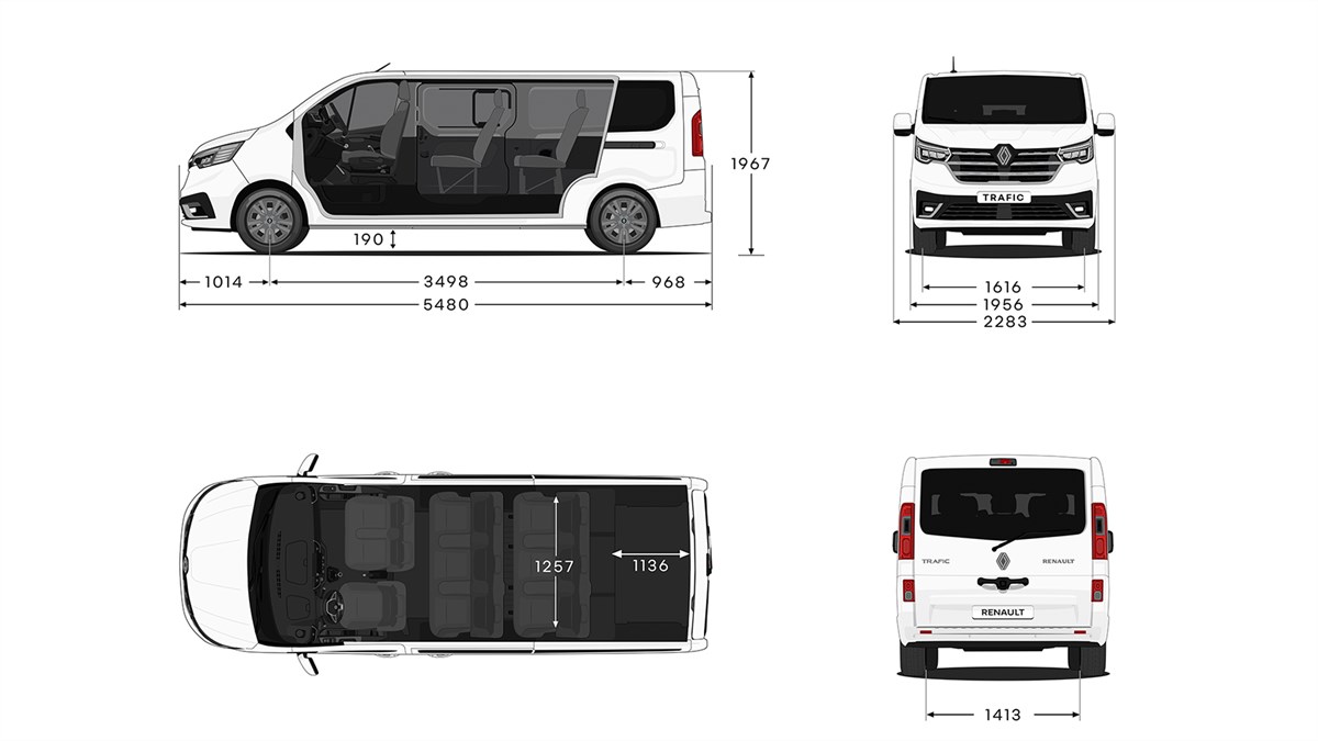 Renault Trafic Combi - dimensions L2