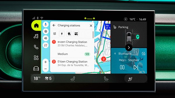 Renault Twingo E-Tech électrique pour professionnels - planificateur de trajet 