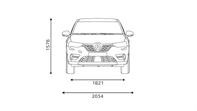 Renault Arkana - dimensions face avant