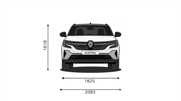 nouveau renault austral - dimensions