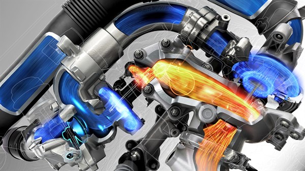 Renault - schéma moteur Twin-Turbo